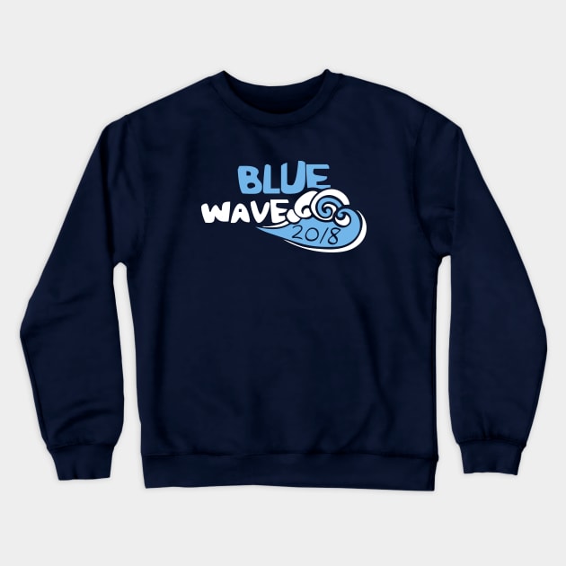 Blue Wave 2018 Crewneck Sweatshirt by bubbsnugg